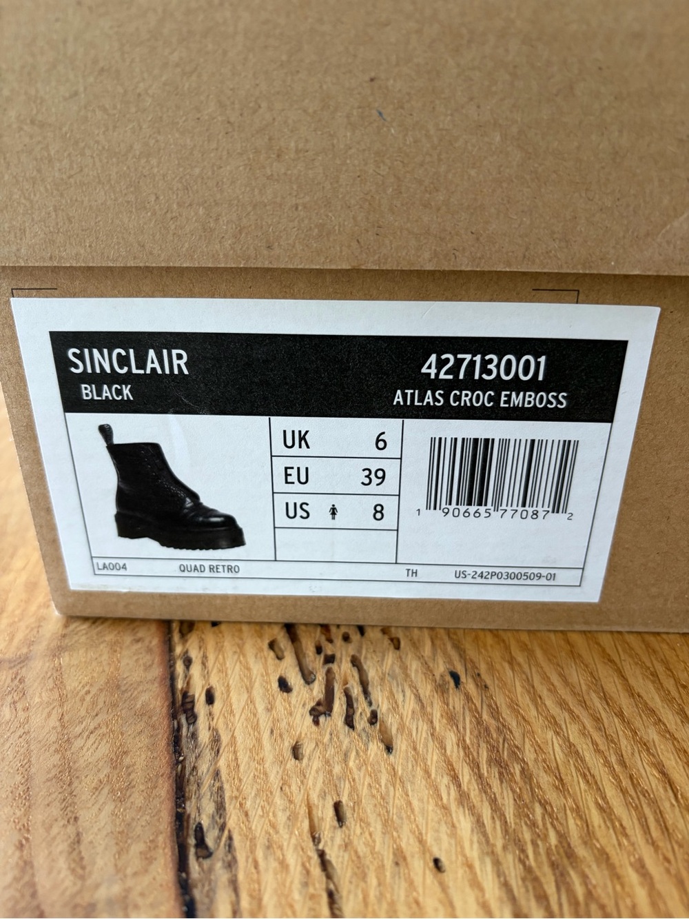 Dr. Martens Sinclair - Atlas Croc Emboss - Size 8 - Picture 6 of 6